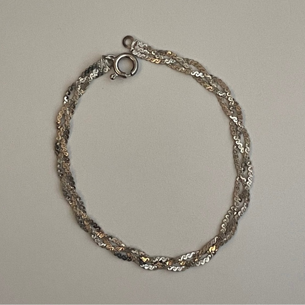 Italian Braided Sterling Silver Bracelet